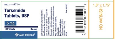 torsemide-5mg-100ct.jpg 5 mg label - torsemide 5mg 100ct