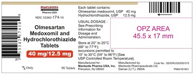 505 (Olmesartan Hctz 40 12 5mg 90s)
