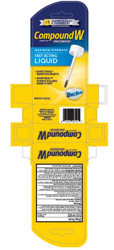 Principal Display Panelcompound Wmaximum Strengthfast Acting Liquidnet Wt 0.31 Fl Oz(9 mL) (Compound W Liquid   First Aid 01)