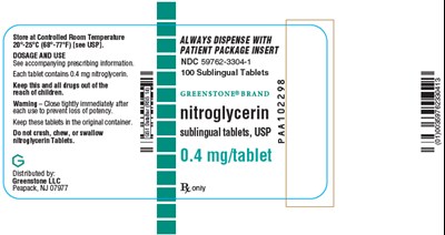 PRINCIPAL DISPLAY PANEL - 0.4 mg Bottle Label - nitroglycerin 06