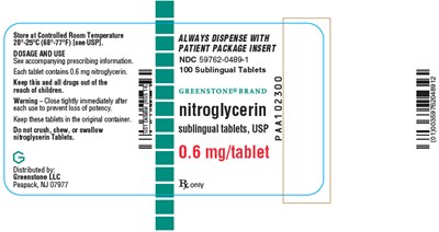 PRINCIPAL DISPLAY PANEL - 0.6 mg Bottle Label - nitroglycerin 08