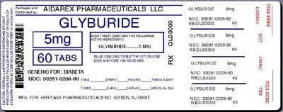 Image Label (Glyburide 2 5mg 5mg Tab For Heritage 3)