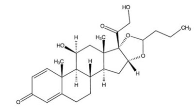 The structural formula for Budesonide - image 1