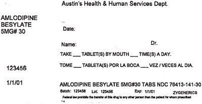 PRINCIPAL DISPLAY PANEL - 5 MG Tablet Bottle Label - amlodipine 04