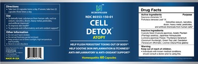 cell detox atopy - hcbio Cell Detox atopy otc label 60caps