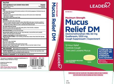 Dextromethorphan HBr 60 mg, Guaifenesin 1200 mg - mucus relief dm 1200 mg 60 mg extended release cap 1