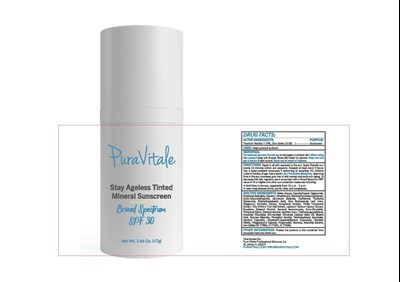 Pura Vitale  Stay Ageless Tinted Mineral Sunscreen  Broad Spectrum Spf30 (Purvitale Sp06.50)
