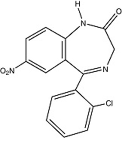 Chemical Structure - clonazepam str