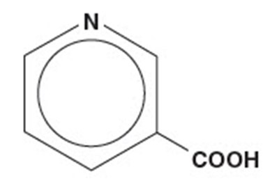niacin-01.jpg Chemical Structure - niacin 01