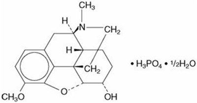 This is an image of the structural formula of Codeine Phosphate. - promet 1