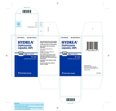 hydrea 500mg carton label