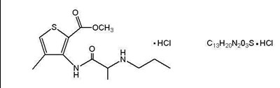 Articaine HCl structural formula - orabloc figure 1