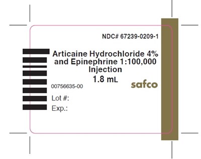 Principal Display Panel – Articaine HCl and Epinephrine (Articaine Hydrochloride 4% and Epinephrine 1:100,000) Injection Cartridge Label - orabloc figure 3