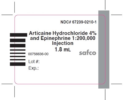 Principal Display Panel – Articaine HCl and Epinephrine  (Articaine Hydrochloride 4% and Epinephrine 1:200,000) Injection Cartridge Label - orabloc figure 5