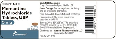 5 mg - 30 cnt - memantine hcl tablets usp 10
