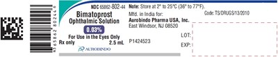 PACKAGE LABEL-PRINCIPAL DISPLAY PANEL - 0.03% - 2.5 mL Container Label - bimatoprost fig1