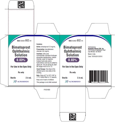 PACKAGE LABEL-PRINCIPAL DISPLAY PANEL - 0.03% - 2.5 mL Container-Carton (1 Vial) - bimatoprost fig2