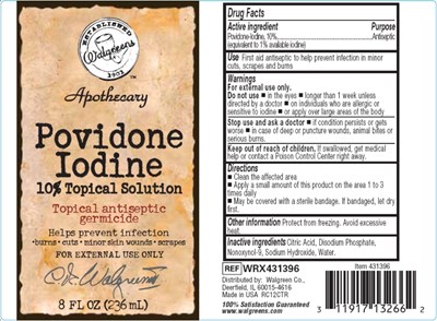 Walgreens Povidone Iodine solution label - 00d77cbb bdd6 4aee 9095 7c836e377f7c 01