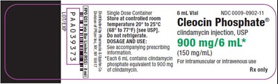 cleocin-solution-11.jpg PRINCIPAL DISPLAY PANEL - 900 mg/6 mL Vial Carton - cleocin solution 11