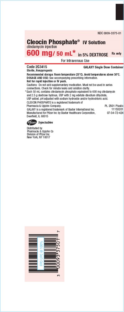 cleocin-solution-21.jpg PRINCIPAL DISPLAY PANEL - 600 mg/ 50 mL Container Carton - cleocin solution 21
