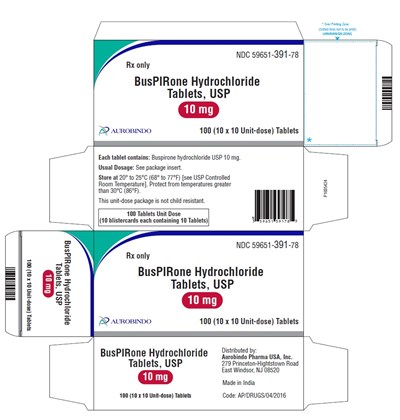 PACKAGE LABEL-PRINCIPAL DISPLAY PANEL - 10 mg Blister Carton (10 x 10 Unit-Dose) - buspirone fig7