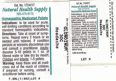 Headache Label - NHS headache