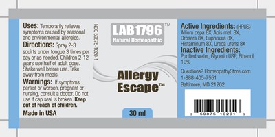 Image Of Label (Allergy Escape)