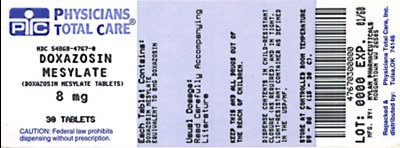 image of 8 mg package label - 4767