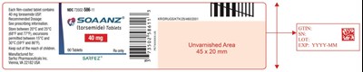 soanzxr-07.jpg PRINCIPAL DISPLAY PANEL - 40 mg Tablet Bottle Label - 586-11 - soanzxr 07