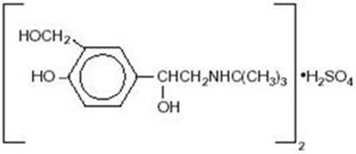 Chemical Structure - albuterol sulfate for proventil 1