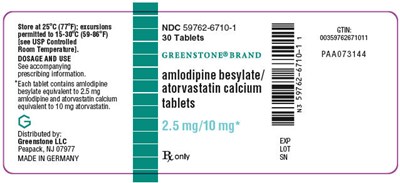 PRINCIPAL DISPLAY PANEL - 2.5 mg/10 mg Tablet Bottle Label - amlodipine 09