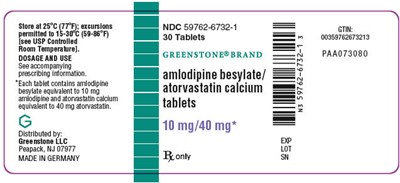 PRINCIPAL DISPLAY PANEL - 10 mg/40 mg Tablet Bottle Label - amlodipine 18