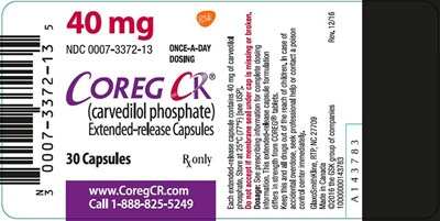 Coreg CR 40 mg 30 count label - coreg cr spl graphic 09