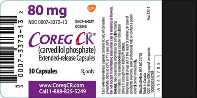 Coreg CR 80 mg 30 count label - coreg cr spl graphic 10