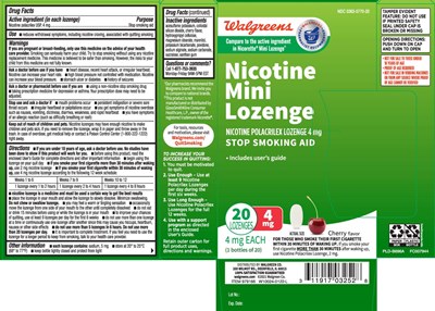 Nicotine Polacrilex Usp, 4 mg (Nicotine 4 mg Mini Lozenge Rubicon Cherry Flavor 1)