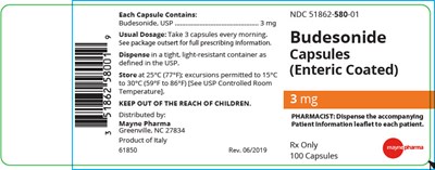 PRINCIPAL DISPLAY PANEL - 3 mg Capsule Bottle Label - budesonide 02