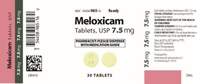 MELOXICAM TABLETS USP 7.5 MG BOTTLE LABEL - meloxicam 4