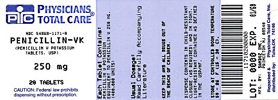 Penicillin-VK 250 mg Label - 1171