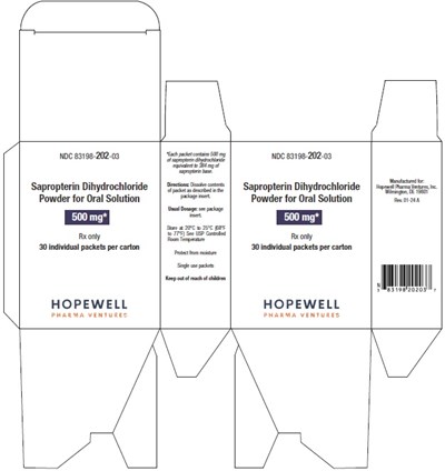 image description - sapropterin dihydrochloride 500mg carton label