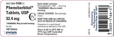 This is an image of the label for Phenobarbital Tablets, USP 32.4 mg 100 count. - phenotabs 3