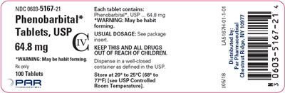This is an image of the label for Phenobarbital Tablets, USP 64.8 mg 100 count. - phenotabs 4