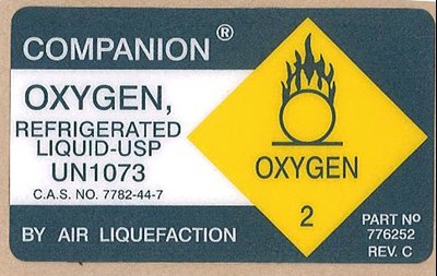 Liquid Oxygen Label - LiquidOxygenCanisterLabel