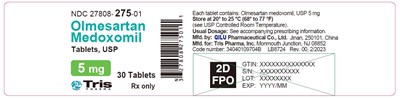 image-03.jpg Olmesartan Medoxomil Tablets 5 mg Bottle Label - 30 Tablets - image 03