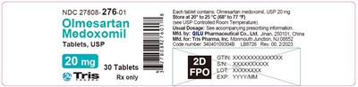 image-04.jpg Olmesartan Medoxomil Tablets 20 mg Bottle Label - 30 Tablets - image 04
