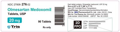 image-07.jpg Olmesartan Medoxomil Tablets 20 mg Bottle Label - 90 Tablets - image 07