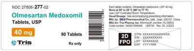 image-08.jpg Olmesartan Medoxomil Tablets 40 mg Bottle Label - 90 Tablets - image 08