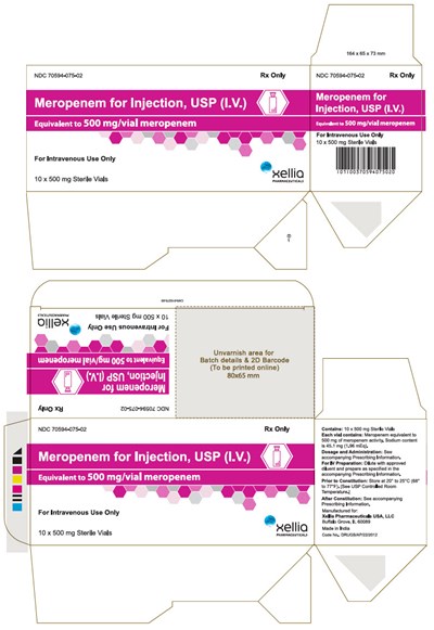 meropenem-02.jpg PRINCIPAL DISPLAY PANEL - 500 mg Vial Carton - meropenem 02
