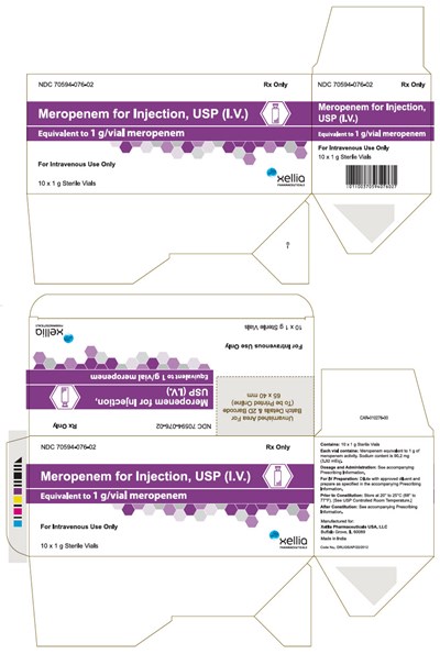 meropenem-03.jpg PRINCIPAL DISPLAY PANEL - 1 g Vial Carton - meropenem 03