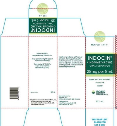 PRINCIPAL DISPLAY PANEL - 237 mL Bottle Carton - indocin 02