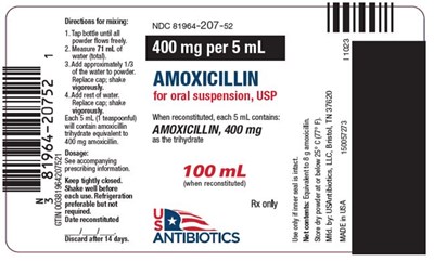 label-207-52-100ml.jpg Label (400mg/5mL oral suspension) 100 mL - label 207 52 100ml